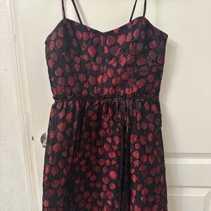 Chelsea & Violet Red and Black Floral Kids Dress